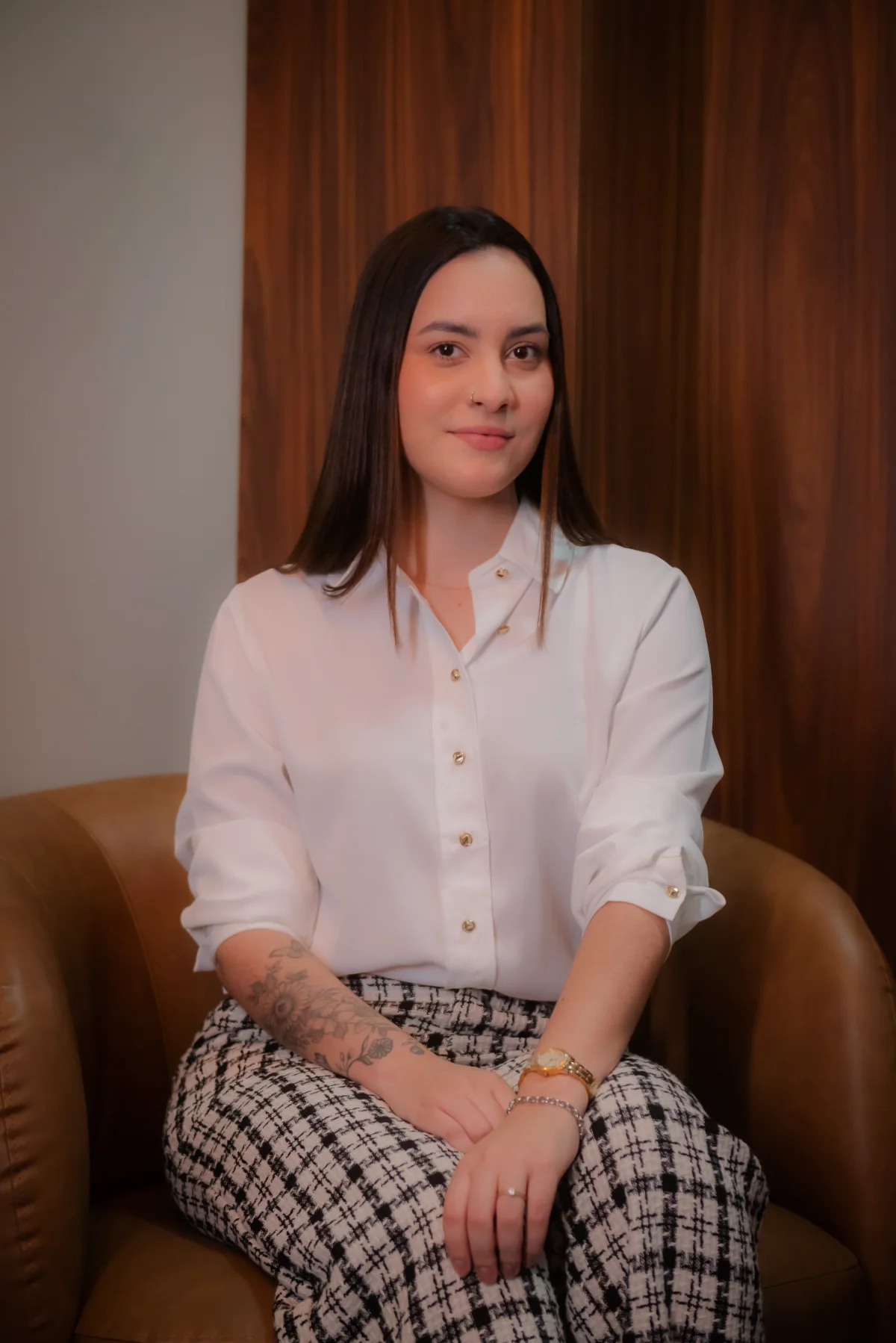 Ellen Vitória, recepcionista do escritório